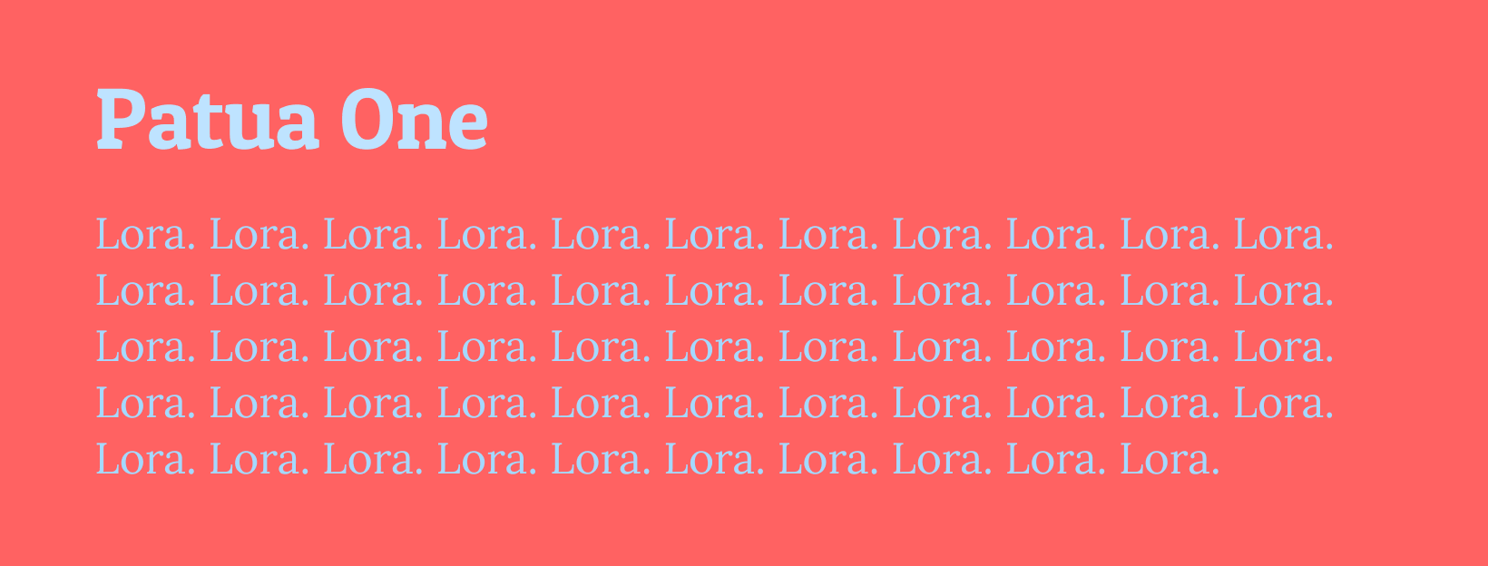 Patua One font combination