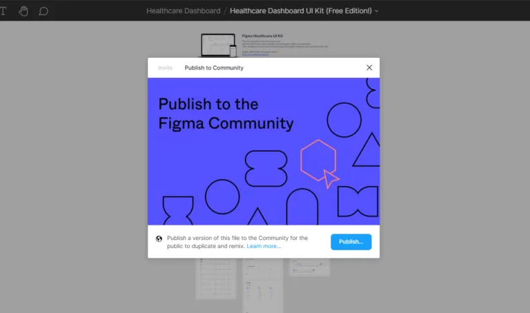 figma files publish share