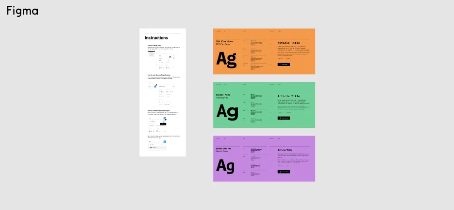 Monospace font pairing