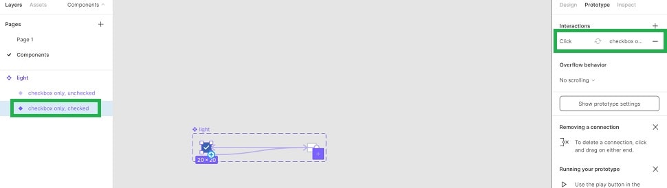 Figma change to interactive components