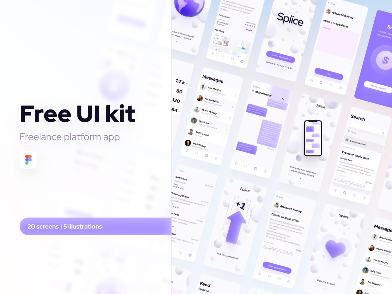 freelance design app UI
