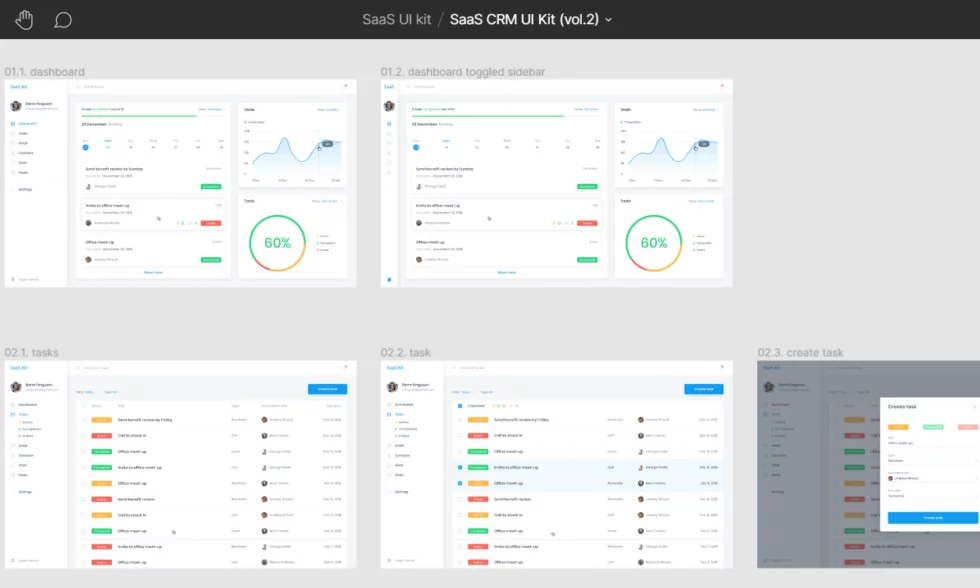 SaaS CRM UI kit