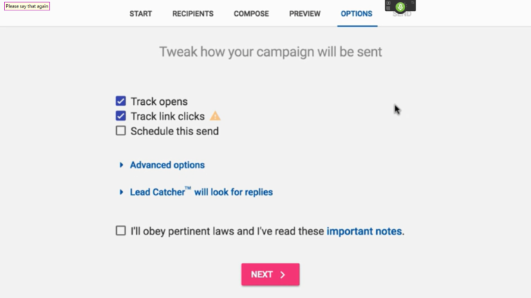 campaign send design