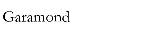 garamond font