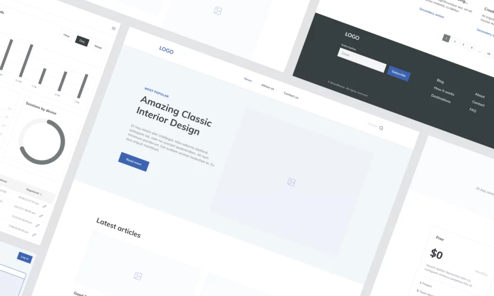 website wireframe examples