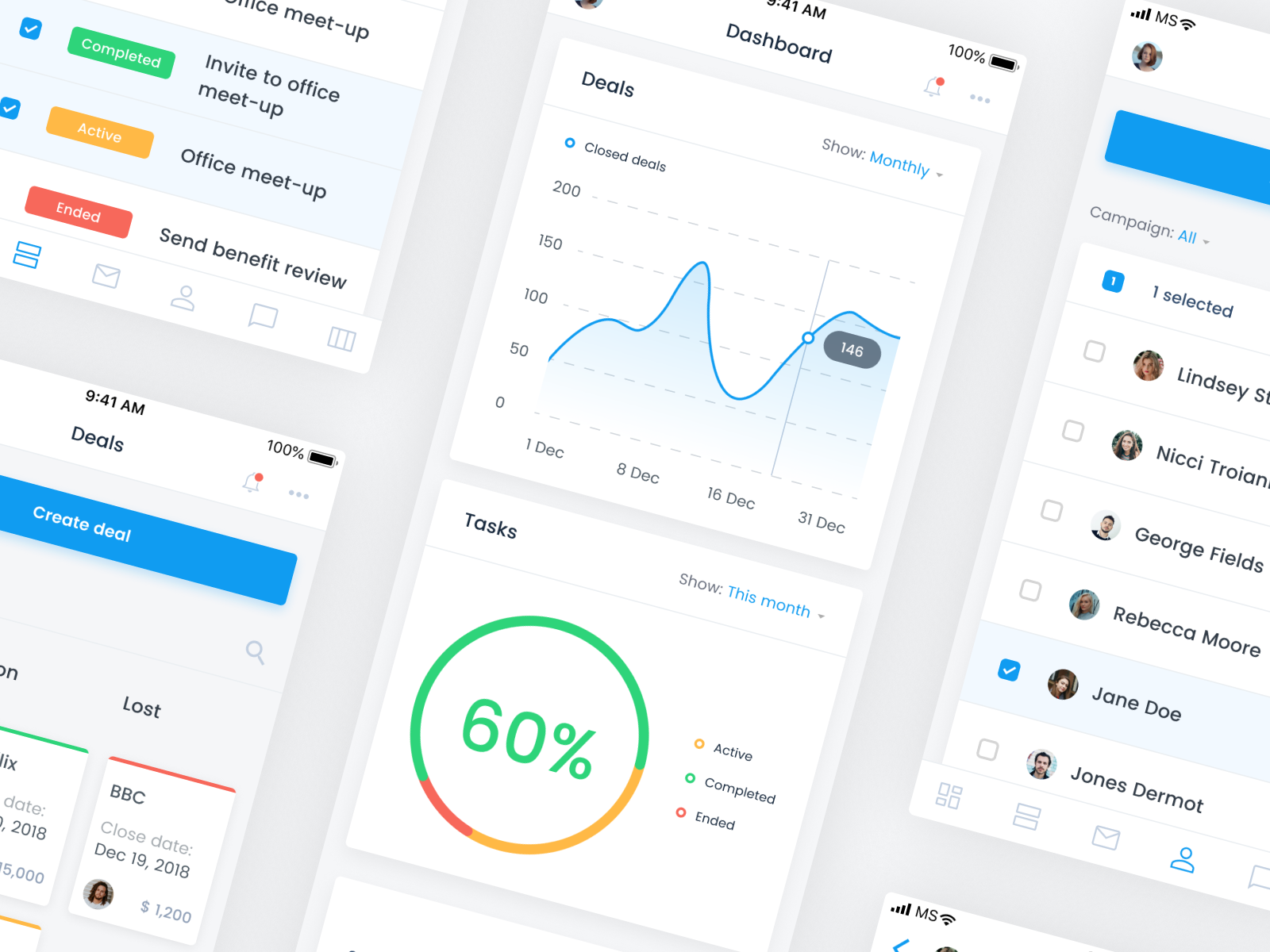 SaaS dashboard Penpot template