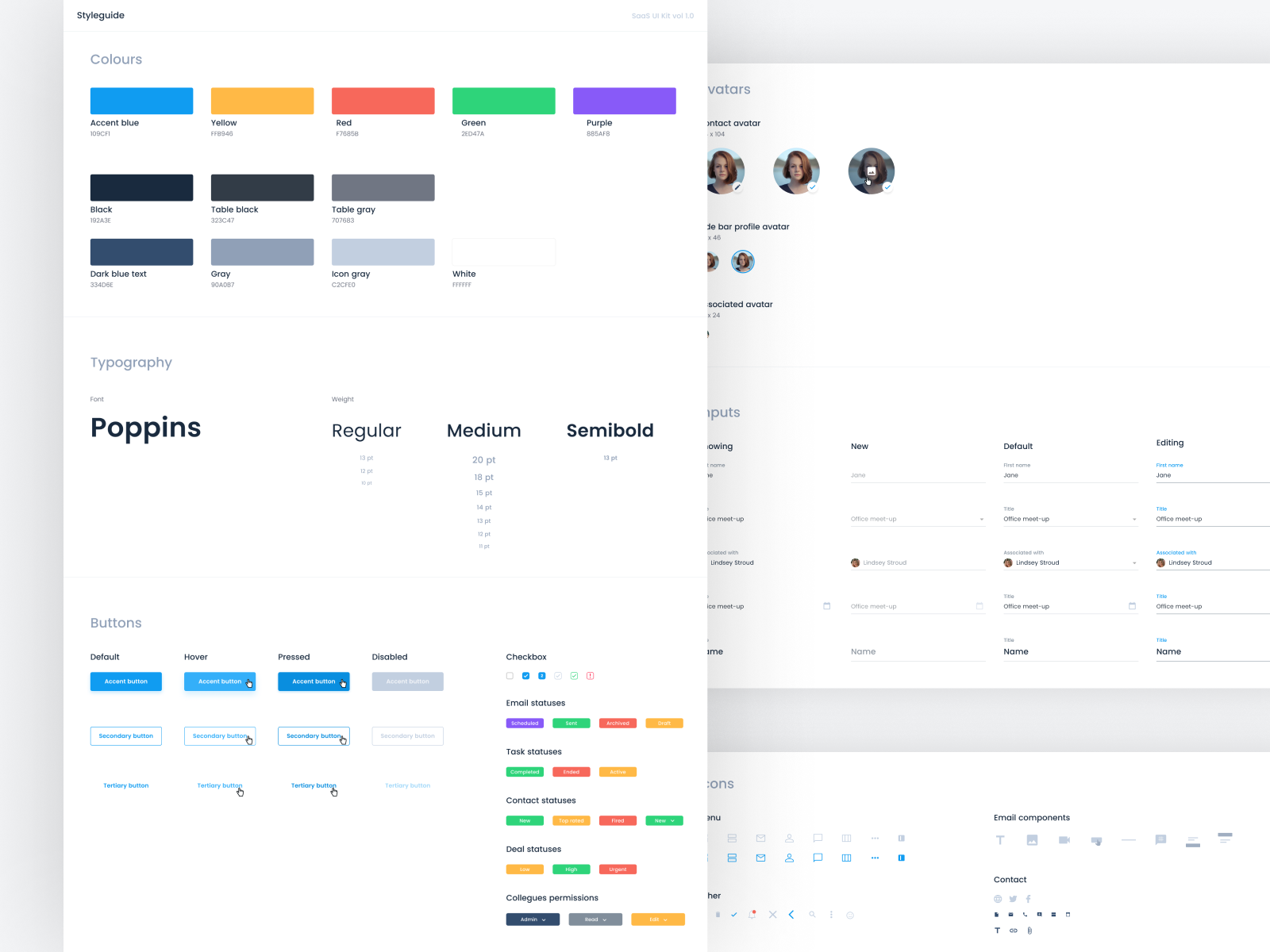 SaaS dashboard Penpot template