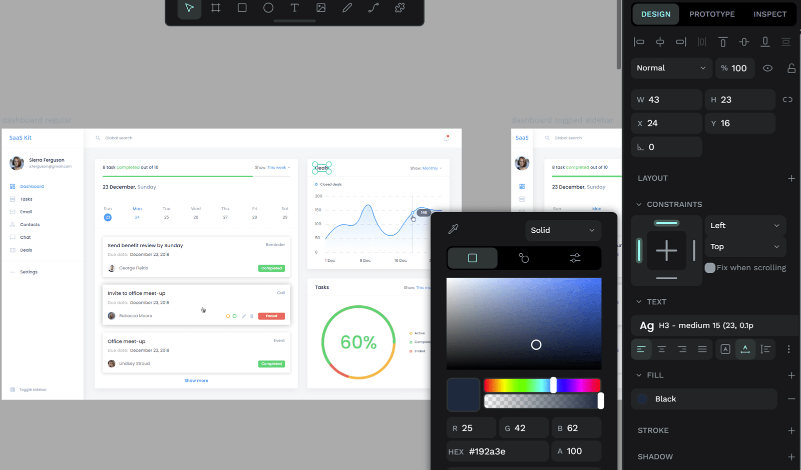 Penpot UI kit components