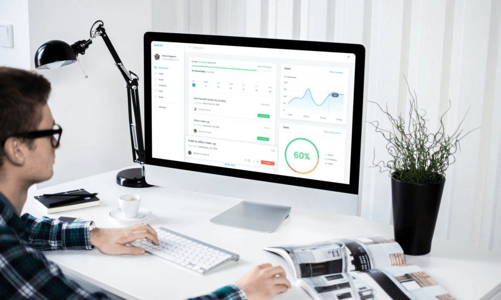 SaaS dashboard UI kit Figma preview